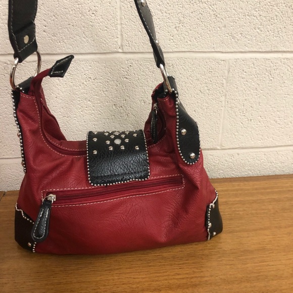 Black and dark red bag - Picture 6 of 8
